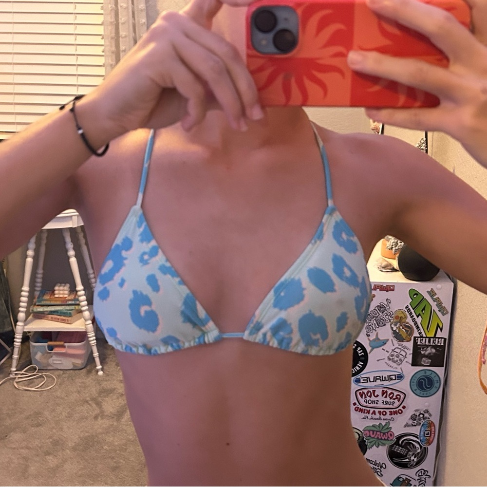 Xhilaration triangle halter tie bikini top